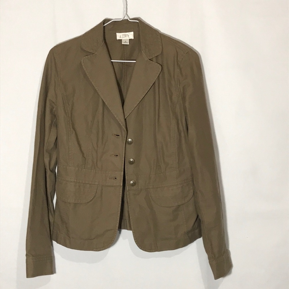 Ann Taylor Loft Tan Jacket Blazer Size 4